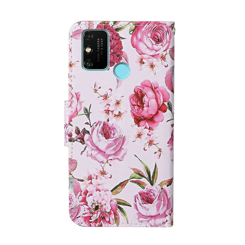 Folio Deksel Til Honor 9A Retro Liberty-blomster