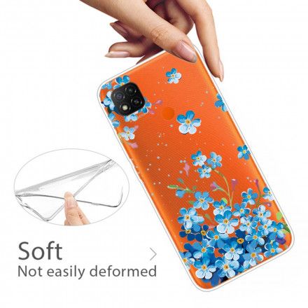 Deksel Til Xiaomi Redmi 9C Bukett Med Blå Blomster