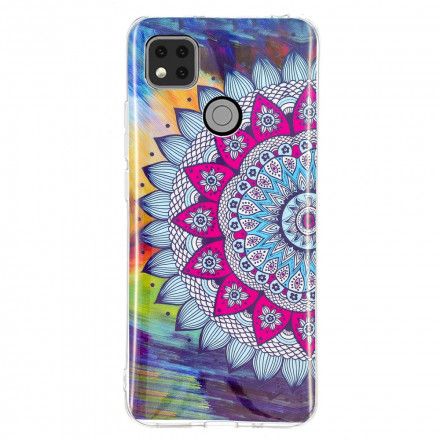 Deksel Til Xiaomi Redmi 9C Fluorescerende Fargerik Mandala