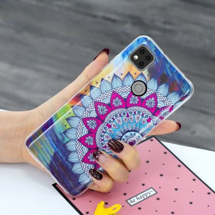 Deksel Til Xiaomi Redmi 9C Fluorescerende Fargerik Mandala