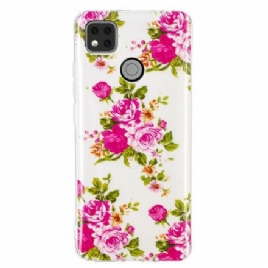 Deksel Til Xiaomi Redmi 9C Fluorescerende Liberty-blomster