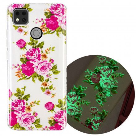 Deksel Til Xiaomi Redmi 9C Fluorescerende Liberty-blomster