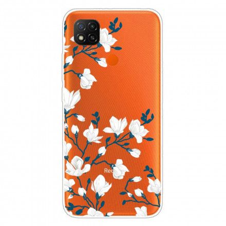 Deksel Til Xiaomi Redmi 9C Hvite Blomster