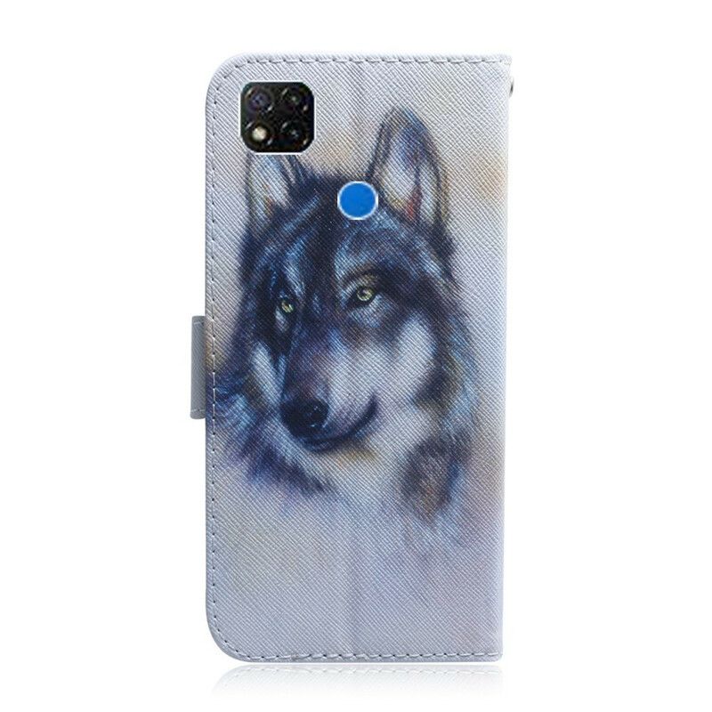 Folio Deksel Til Xiaomi Redmi 9C Canine Gaze