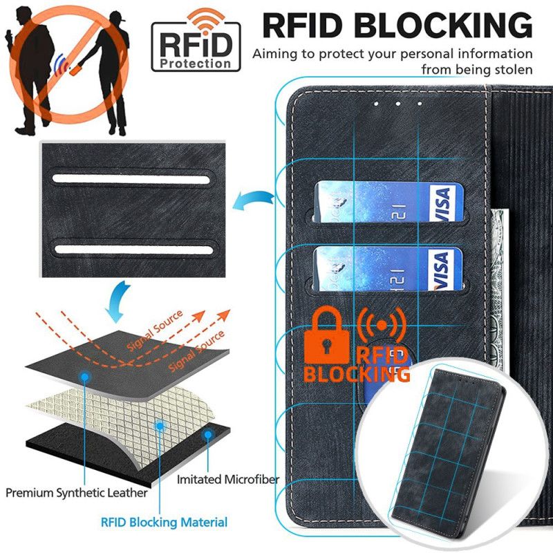 Folio Deksel Realme 12 Pro / 12 Pro Plus Rfid-blokkerende Retro Lommebok