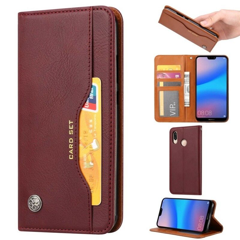 Beskyttelse Deksel Til Xiaomi Redmi Note 7 Folio Deksel Faux Leather Card Holder