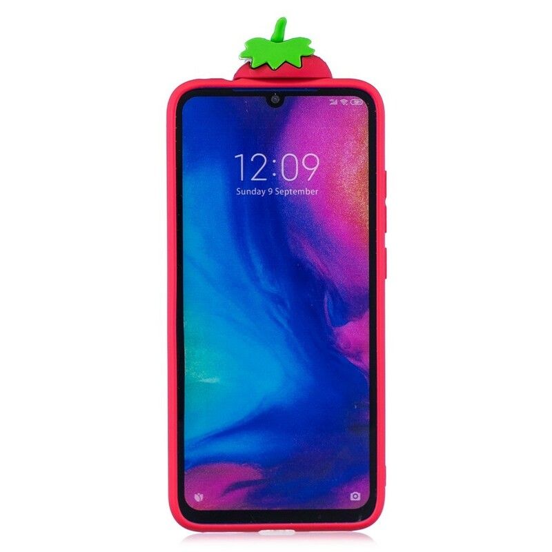 Deksel Til Xiaomi Redmi Note 7 3d Jordbær