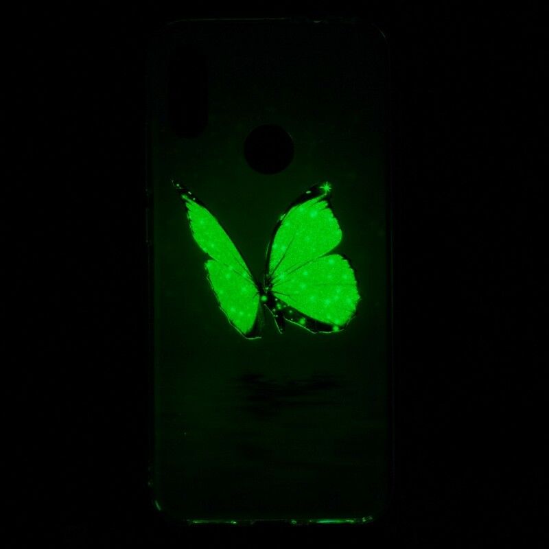 Deksel Til Xiaomi Redmi Note 7 Fluorescerende Blå Sommerfugl