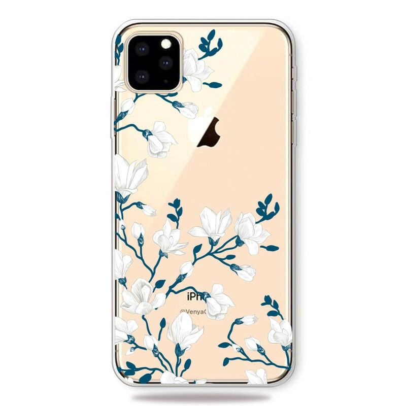 Deksel Til iPhone 11 Pro Max Hvite Blomster