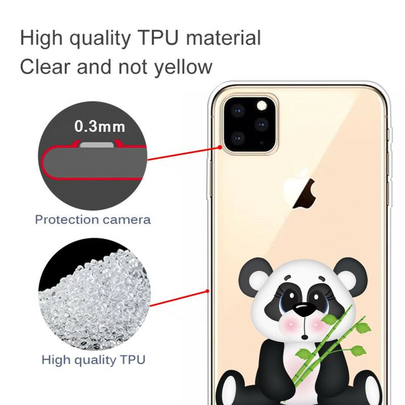 Deksel Til iPhone 11 Pro Max Transparent Trist Panda