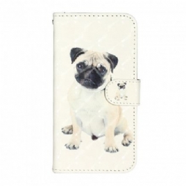 Folio Deksel Til iPhone 11 Pro Max Med Kjede Lysepunkter For Hund Med Snor