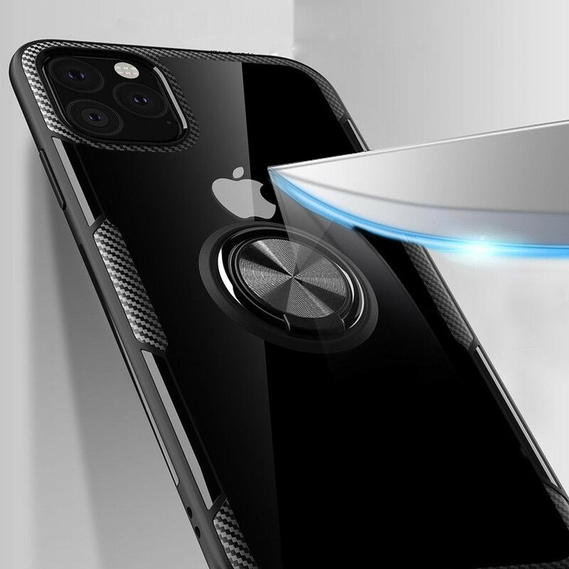 Mobildeksel Til iPhone 11 Pro Max Ring-støtte Kanter Metalleffekt