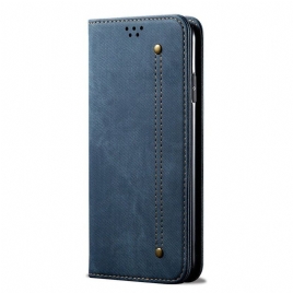 Beskyttelse Deksel Til Xiaomi Redmi Note 12 5G Folio Deksel Denim Stoff