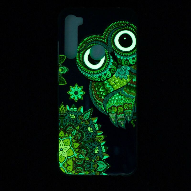 Deksel Til Xiaomi Redmi Note 8 Fluorescerende Ugle Mandala