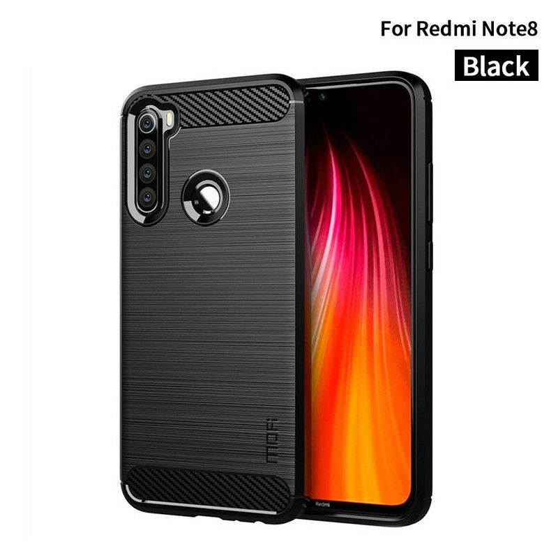 Deksel Til Xiaomi Redmi Note 8 Mofi Børstet Karbonfiber