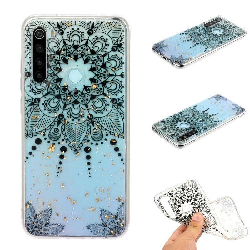 Deksel Til Xiaomi Redmi Note 8 Transparent Grå Mandala