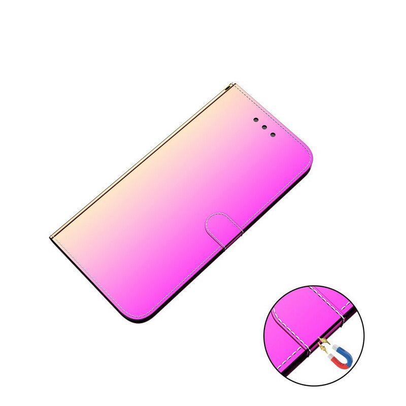 Folio Deksel Til Xiaomi Redmi Note 8 Speildeksel I Imitert Skinn