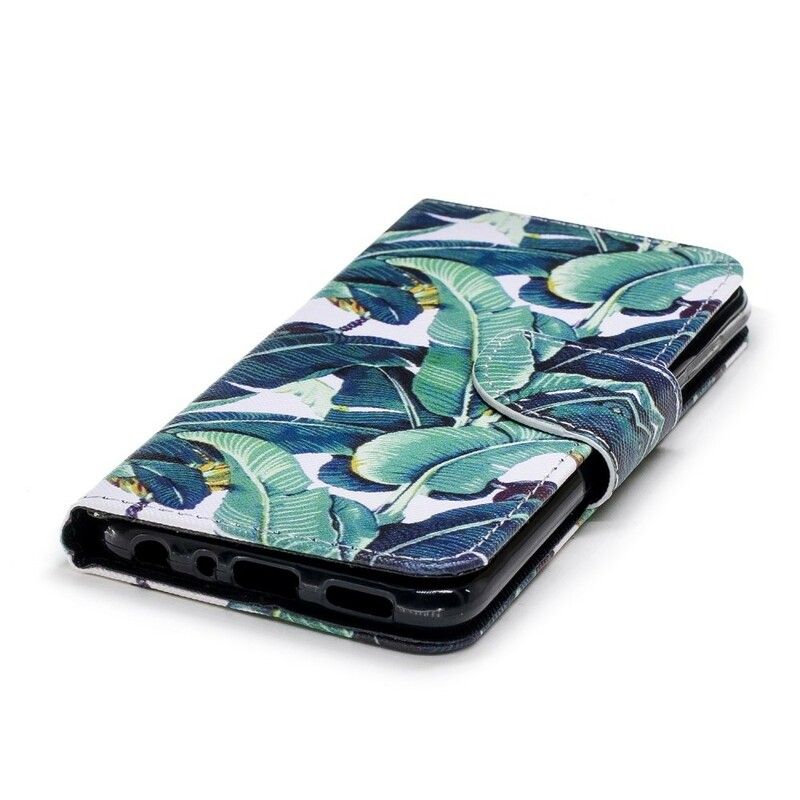 Lærdeksel Til Huawei P Smart Med Kjede Tropical Leaves Strap