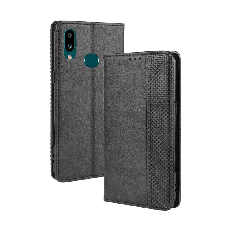 Beskyttelse Deksel Til Samsung Galaxy A10s Folio Deksel Vintage Stilisert Skinneffekt