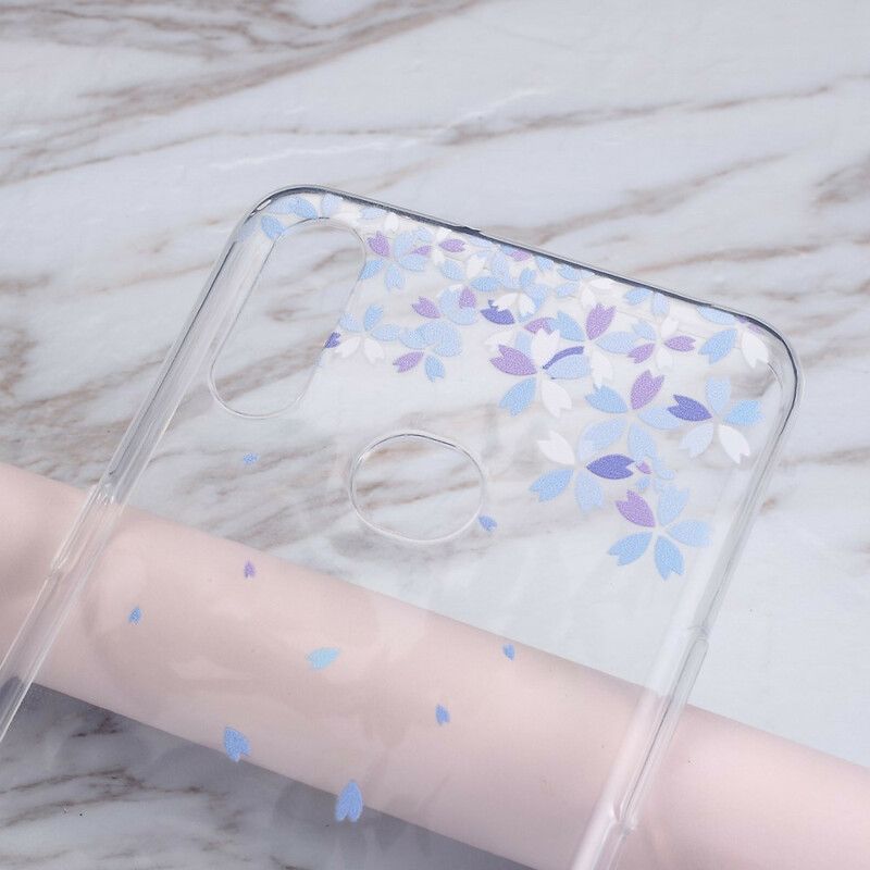 Deksel Til Samsung Galaxy A10s Transparente Sommerfugler Og Blomster