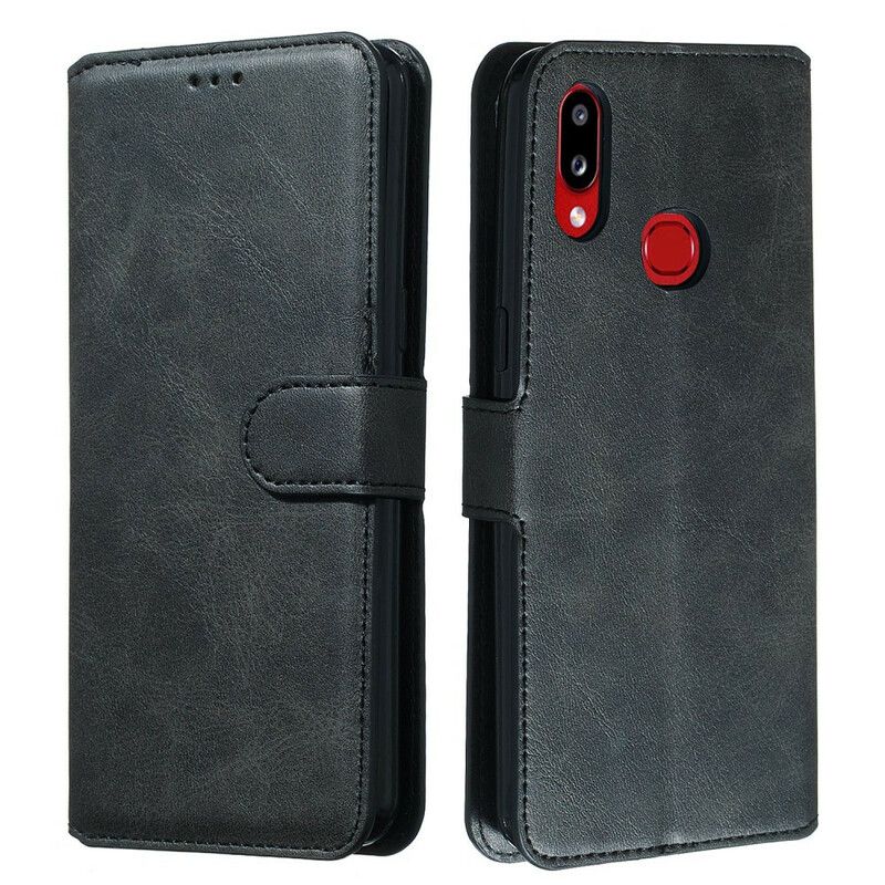 Folio Deksel Til Samsung Galaxy A10s Faux Leather Nye Farger