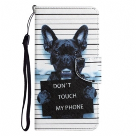 Folio Deksel Til Samsung Galaxy A54 5G Med Kjede Ikke Rør Hund Med Snor