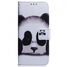 Lærdeksel Til Samsung Galaxy A54 5G Med Kjede Lanyard Panda Fan