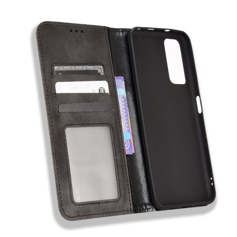 Beskyttelse Deksel Til Xiaomi Redmi Note 11 / 11S Folio Deksel Vintage Stilisert Skinneffekt