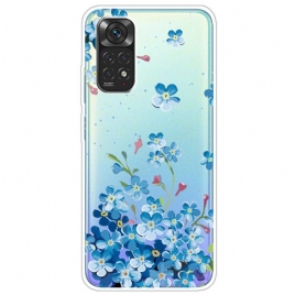 Deksel Til Xiaomi Redmi Note 11 / 11S Bukett Med Blå Blomster