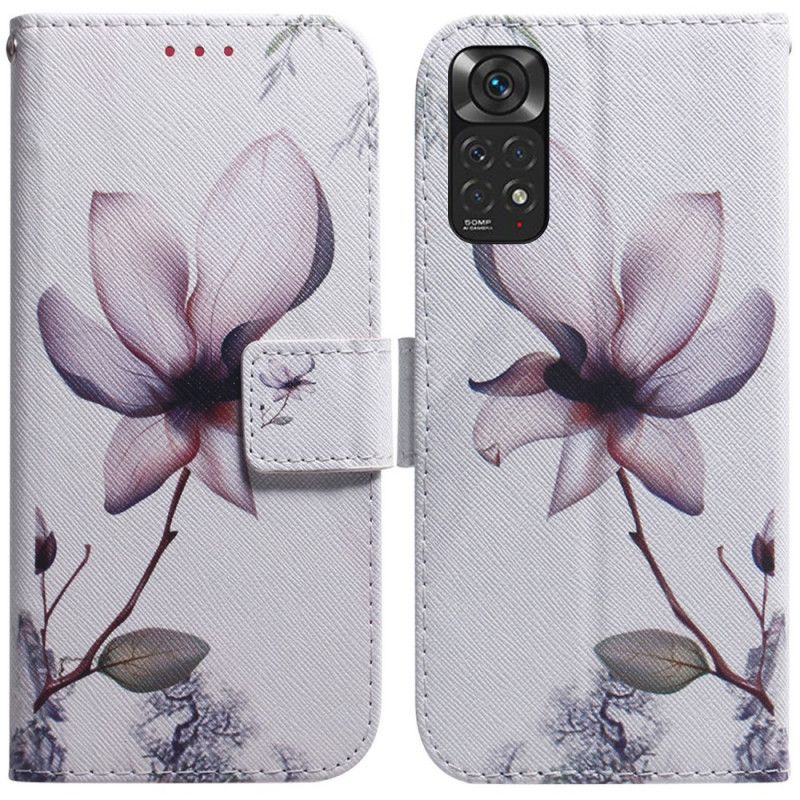 Folio Deksel Til Xiaomi Redmi Note 11 / 11S Gammel Roseblomst