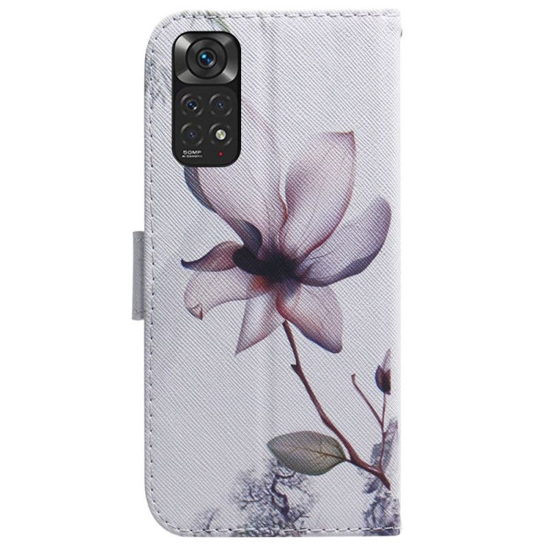 Folio Deksel Til Xiaomi Redmi Note 11 / 11S Gammel Roseblomst