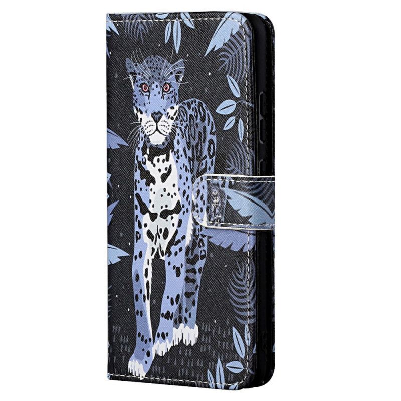 Folio Deksel Til Xiaomi Redmi Note 11 / 11S Med Kjede Thong Leopard