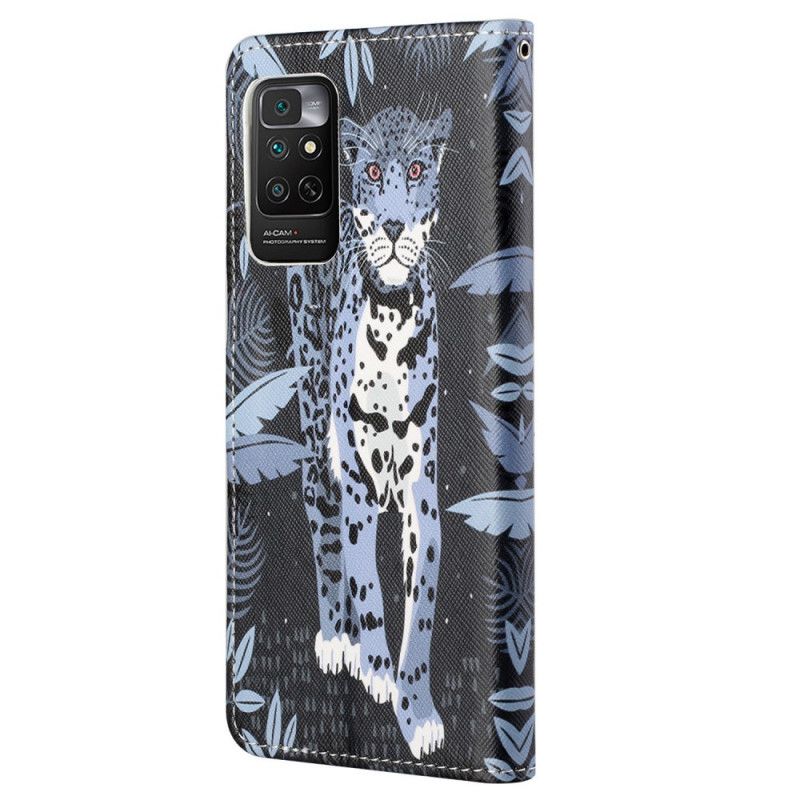 Folio Deksel Til Xiaomi Redmi Note 11 / 11S Med Kjede Thong Leopard