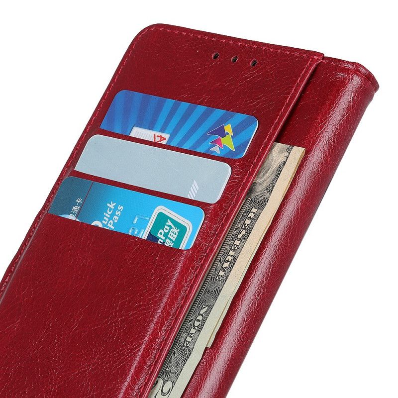 Folio Deksel Til Xiaomi Redmi Note 11 / 11S Vintage Nagler Nappa Skinnstil