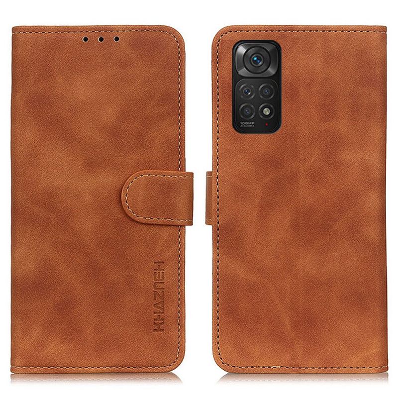 Folio Deksel Til Xiaomi Redmi Note 11 / 11S Vintage Skinneffekt Khazneh