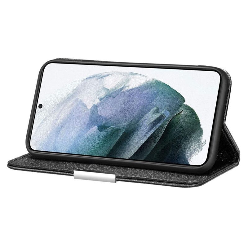 Beskyttelse Deksel Til Samsung Galaxy S22 Plus 5G Folio Deksel Ultra Chic Lychee Imitert Skinn