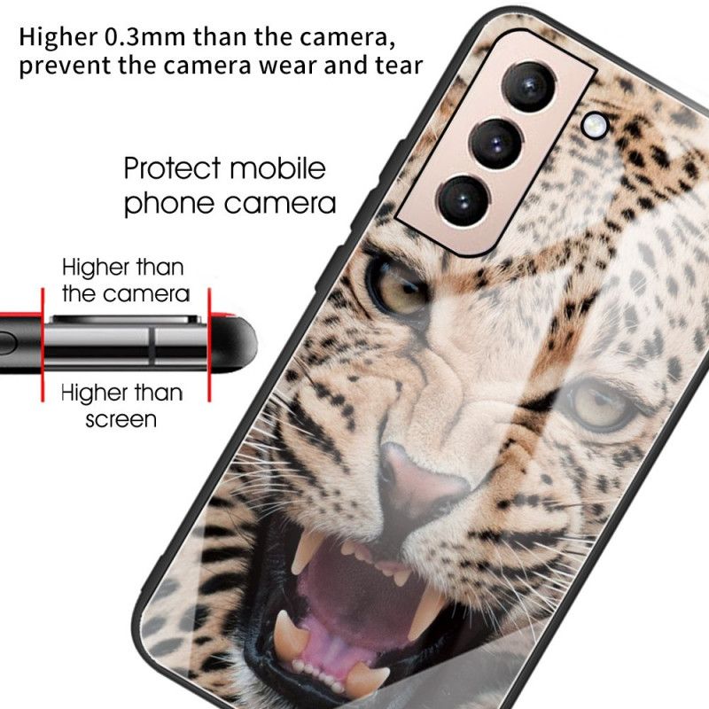 Deksel Til Samsung Galaxy S22 Plus 5G Leopard Herdet Glass