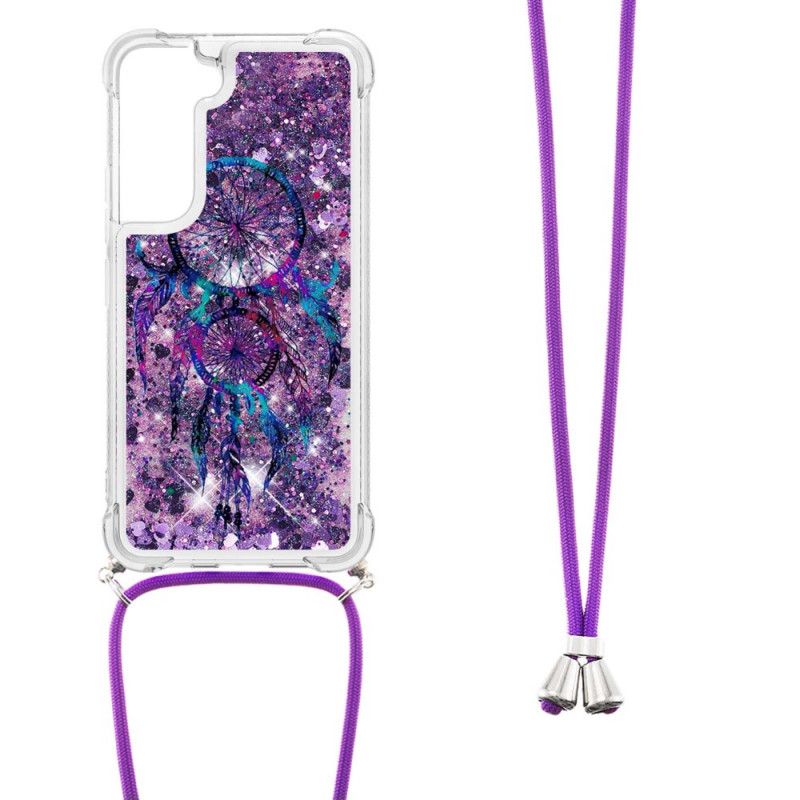 Deksel Til Samsung Galaxy S22 Plus 5G Med Snor Med Paljetter Drawstring Dream Catcher