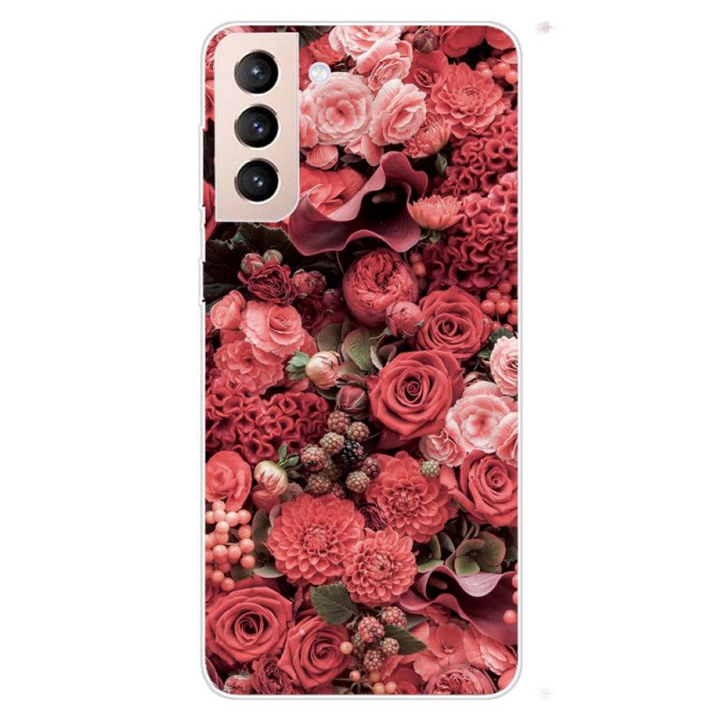 Deksel Til Samsung Galaxy S22 Plus 5G Rosa Blomster