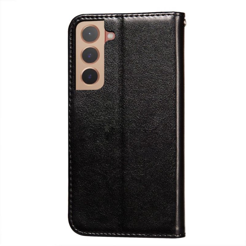 Folio Deksel Til Samsung Galaxy S22 Plus 5G Leather Effect Lightning Design