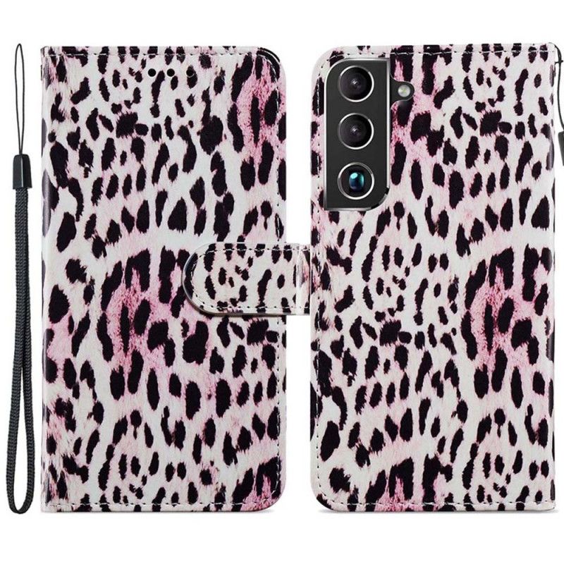 Folio Deksel Til Samsung Galaxy S22 Plus 5G Leopardtrykk