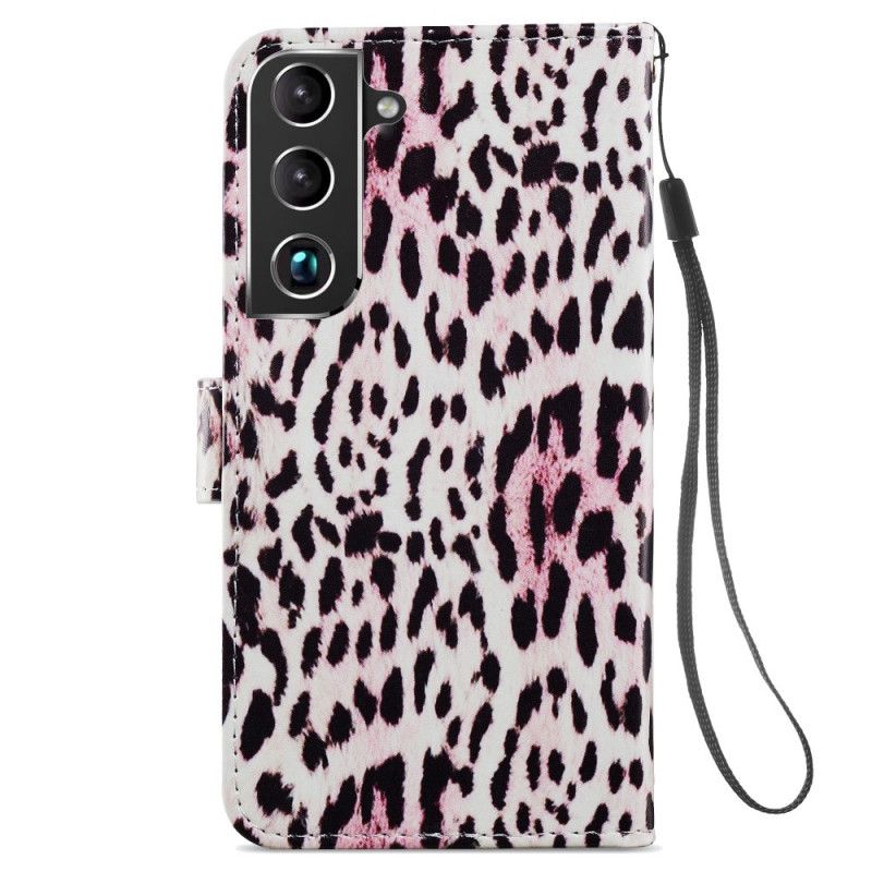 Folio Deksel Til Samsung Galaxy S22 Plus 5G Leopardtrykk