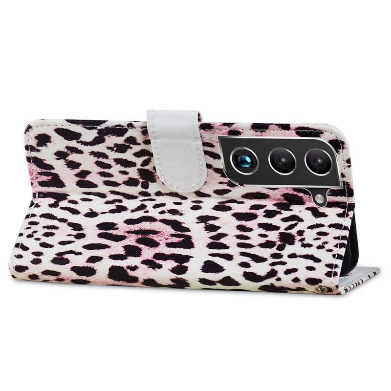 Folio Deksel Til Samsung Galaxy S22 Plus 5G Leopardtrykk