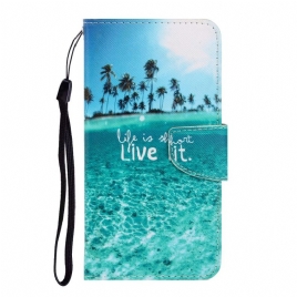 Folio Deksel Til Samsung Galaxy S22 Plus 5G Med Kjede Live It Strap