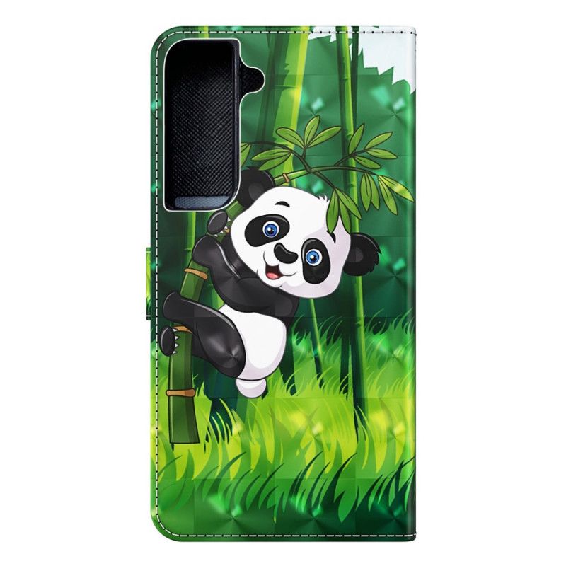 Folio Deksel Til Samsung Galaxy S22 Plus 5G Panda Og Bambus