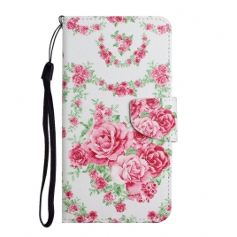 Folio Deksel Til Samsung Galaxy S22 Plus 5G Royal Liberty Flowers