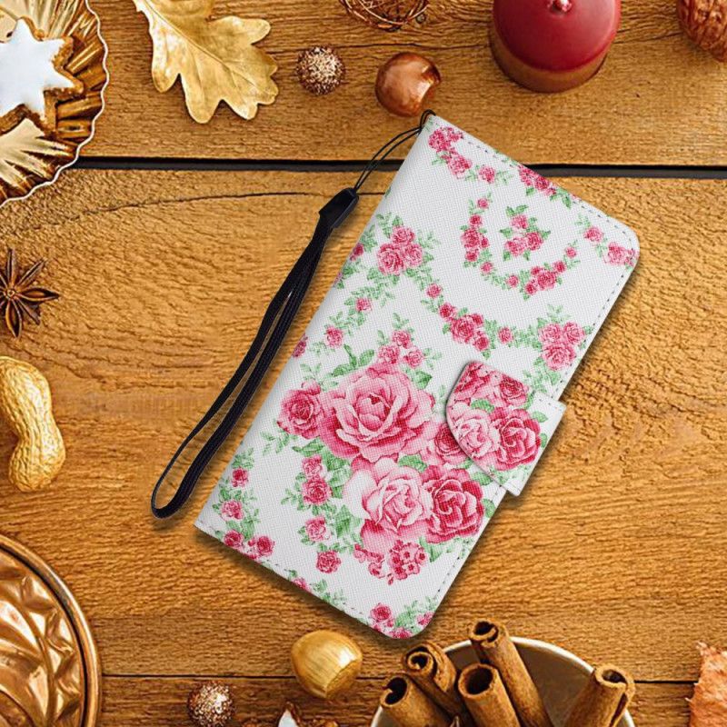 Folio Deksel Til Samsung Galaxy S22 Plus 5G Royal Liberty Flowers