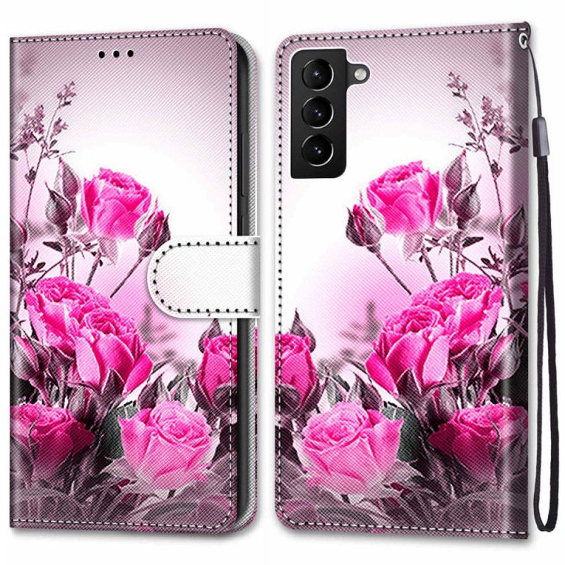 Lærdeksel Til Samsung Galaxy S22 Plus 5G Magiske Blomster