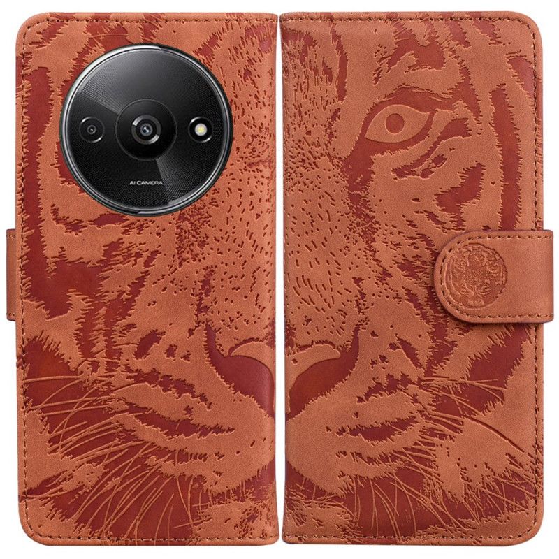 Lærdeksel Folio Deksel Poco C61 Mobildeksel Tiger Footprint