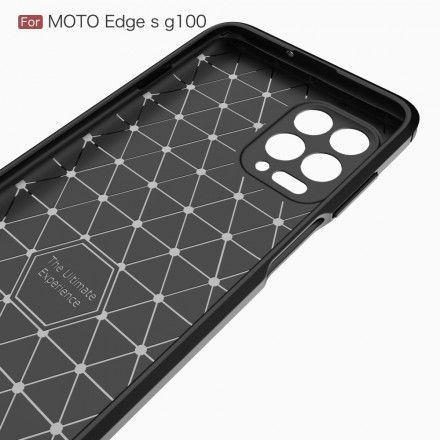 Deksel Til Moto G100 Børstet Karbonfiber